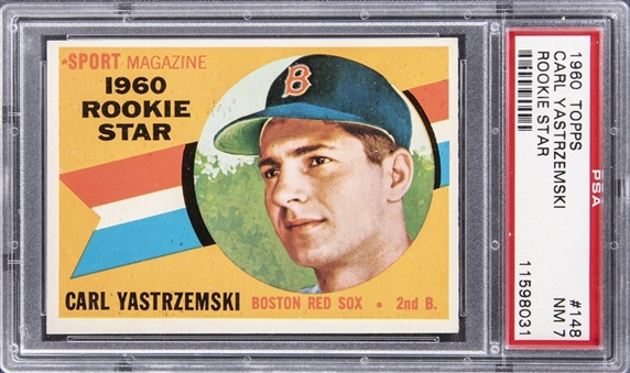 1960 Topps #148 Carl Yastrzemski Rookie Card - PSA NM 7